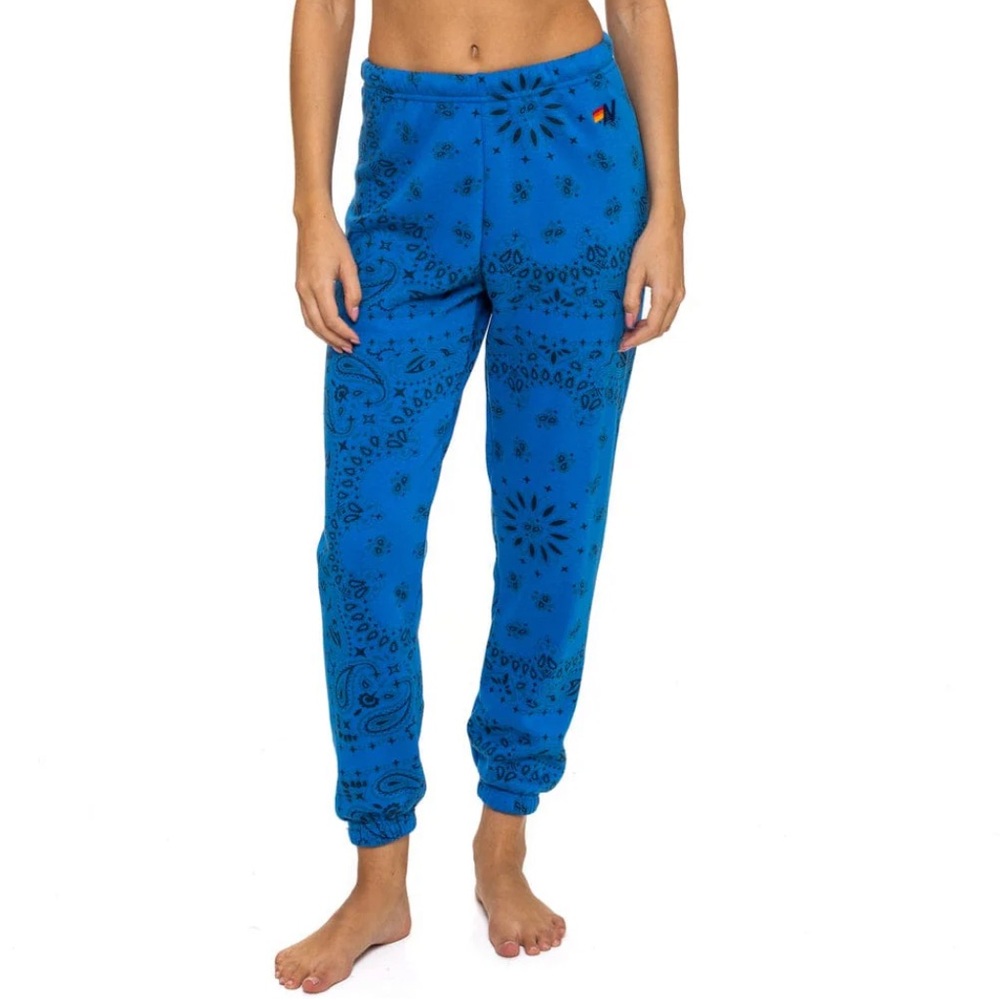AVIATOR NATION BANDANA SWEATPANTS - ADVENTURE UNISEX BLUE SIZE SMALL